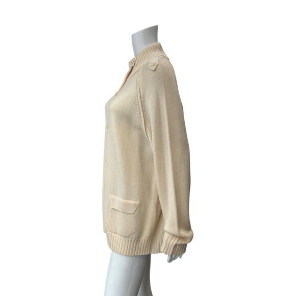 $605 NWT Voyage Marina Rinaldi Cream Cardigan Wool Sweater size Large - Picture 7 of 11